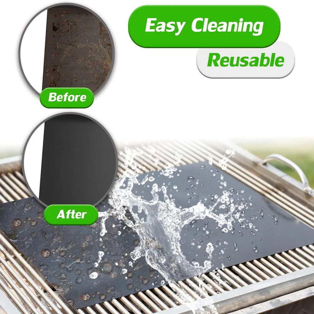 Non-Stick BBQ Grill Mat Heat Resistant Reusable Accessory - Smarsty