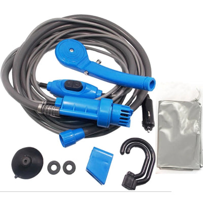 Portable Camping Shower Hiking Travel 12V Car Cigarette Lighter Outdoor Bath Shower of Plant Watering Car Cleaning Pet Bath Pump by Smarsty