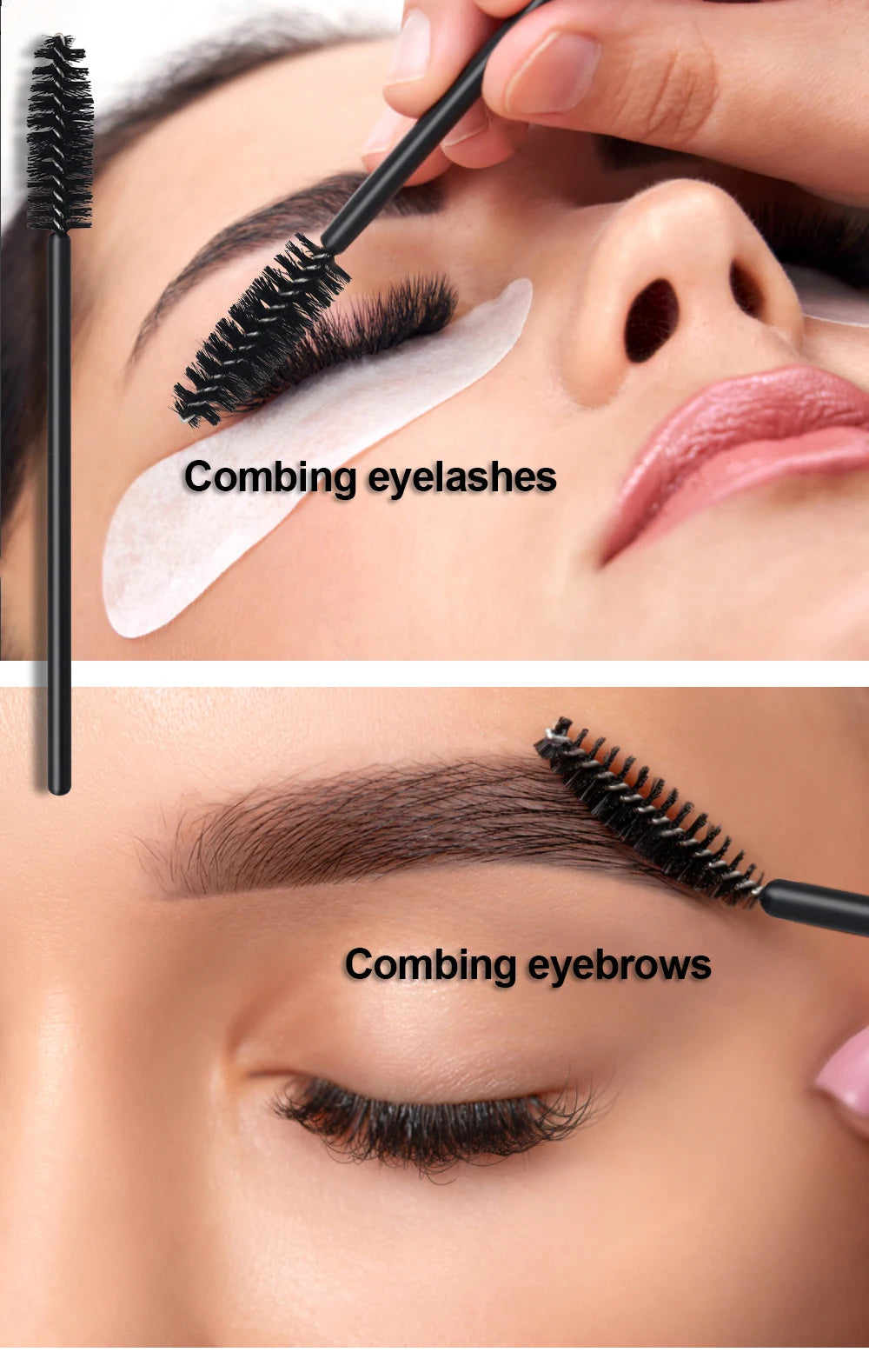 50Pcs Disposable Eyelash Brushes for Makeup Application - Smarsty