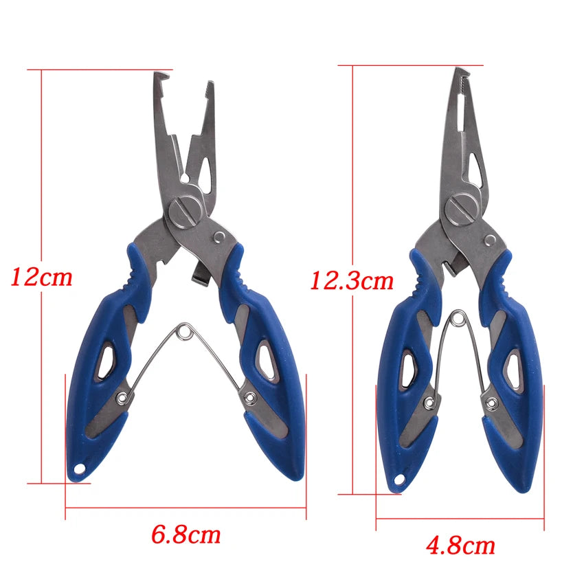 Multifunction Fishing Pliers Tools Accessories for Goods Winter Tackle Pliers Vise Knitting Flies Scissors Braid Set Fish Tongs - Smarsty