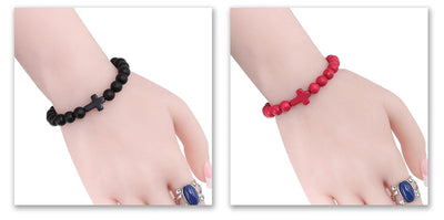 Fashion Jesus Cross Natural Stone Bracelets for Yoga - Smarsty