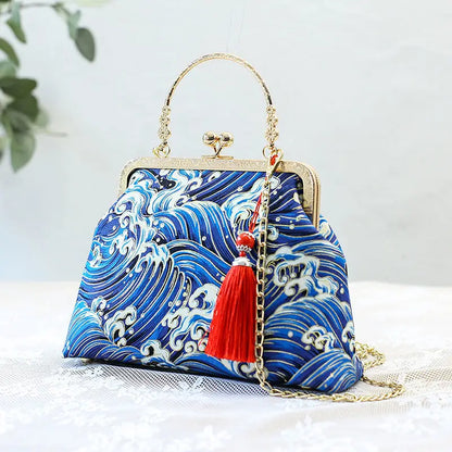 Vintage Fringe Shoulder Bag With Chain Crossbody Small - Smarsty