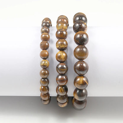 Natural Stone Bead Bracelet with Volcanic Lava - Smarsty