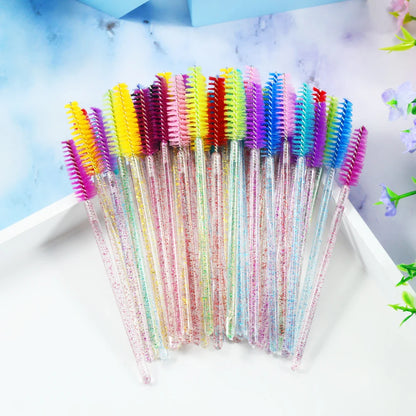 QSTY 50pcs Disposable Eyelash Brush Applicators in 6 Colors - Smarsty