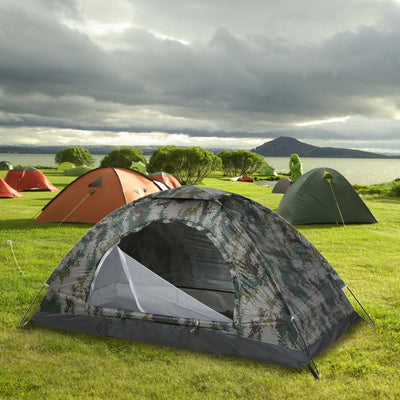 Tomshoo 1/2 Person Ultralight Camping Tent Single Layer Portable Hiking Tent Anti-UV Coating UPF 30+ for Outdoor Beach Fishing by Smarsty