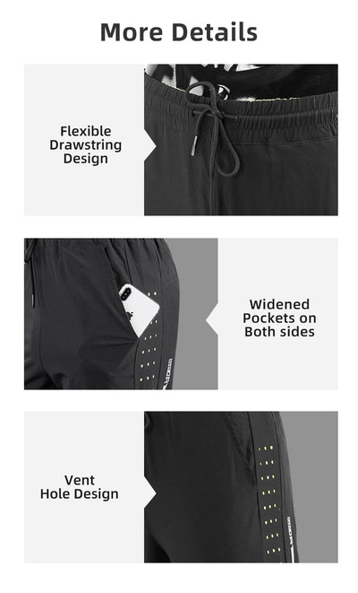 ROCKBROS Running Shorts Unisex Clothing Exercise Gym Shorts Spandex Jogging Fitness Breathable Cycling Outdoor Sports Asian Size - Smarsty