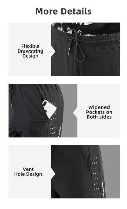 ROCKBROS Running Shorts Unisex Clothing Exercise Gym Shorts Spandex Jogging Fitness Breathable Cycling Outdoor Sports Asian Size - Smarsty