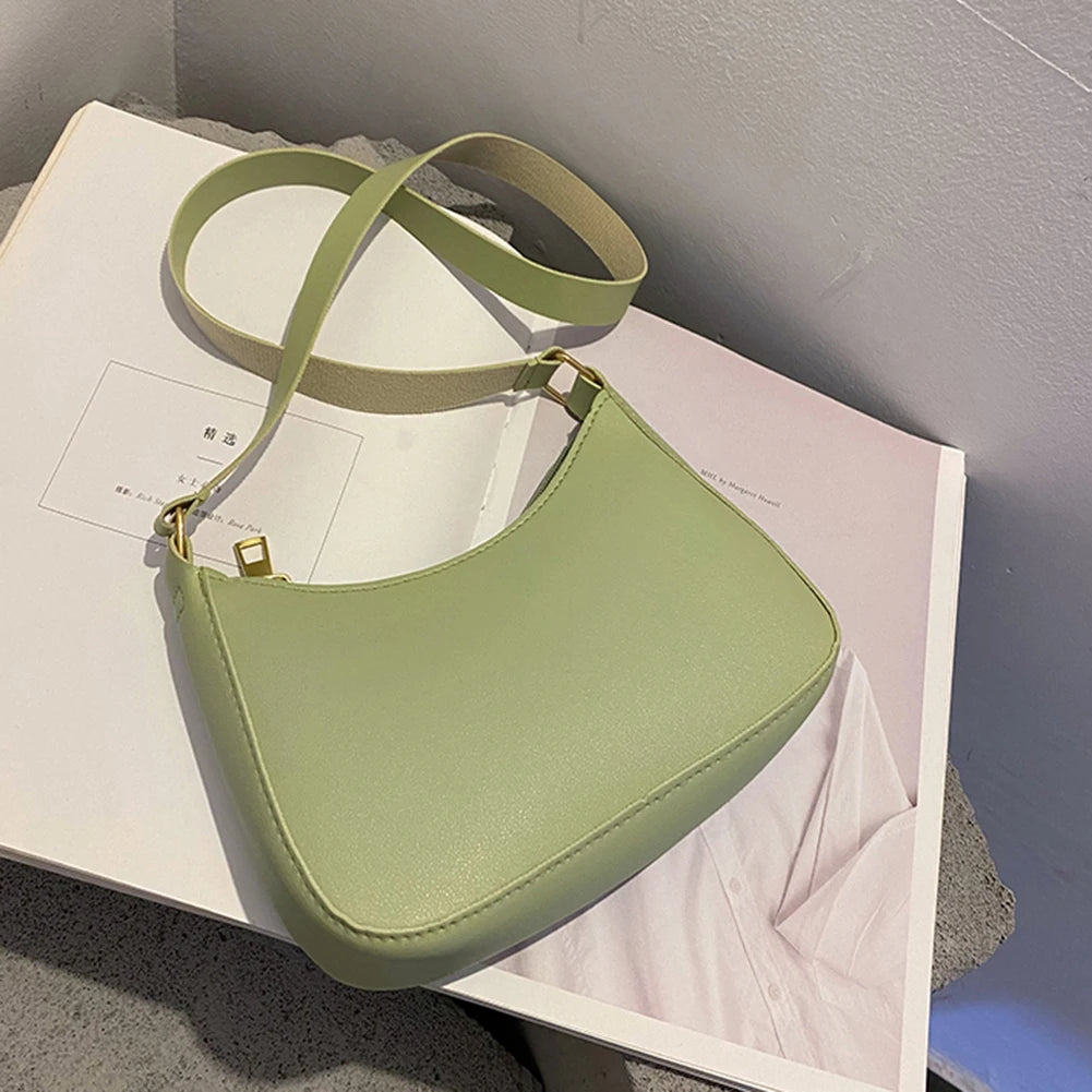 Retro PU Leather Shoulder Bag For Women Hobo Style Classic - Smarsty