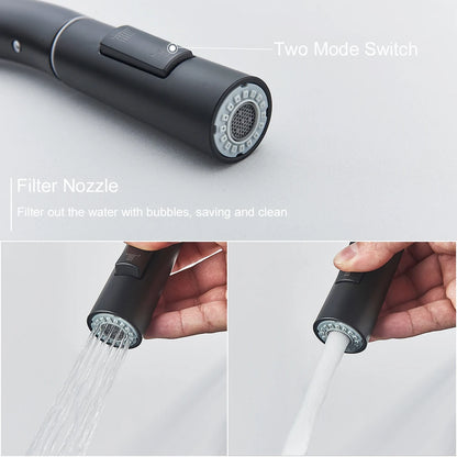 Pull Out Sensor Black Kitchen Faucet With Touch Control - Smarsty