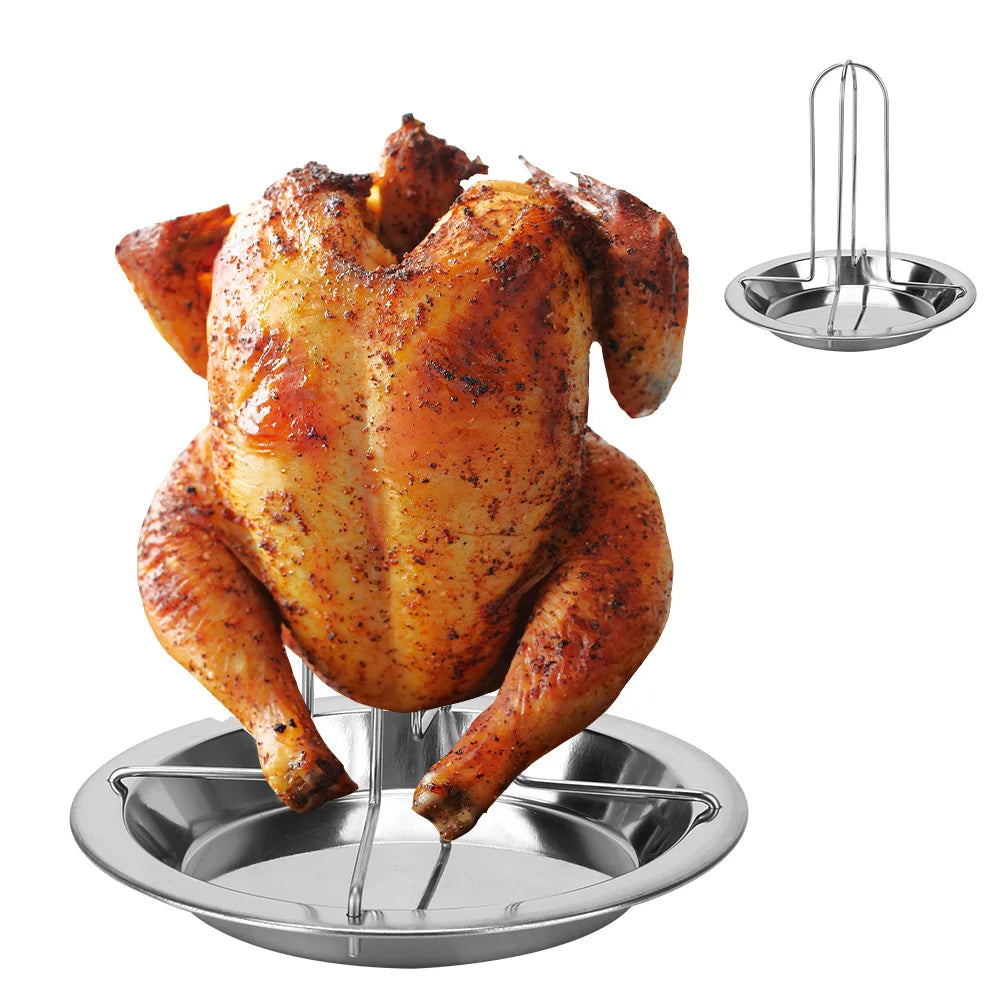Stainless Steel Chicken Roaster Rack for Easy BBQ Grilling - Smarsty
