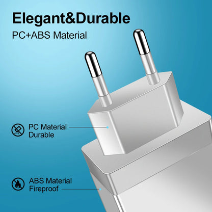 4 Port USB Quick Charge 3.0 Wall Charger EU Connector - Smarsty
