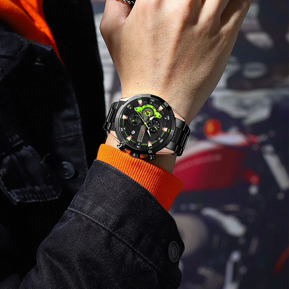 Curren Stainless Steel Men's Watch with Luminous Dial - Smarsty