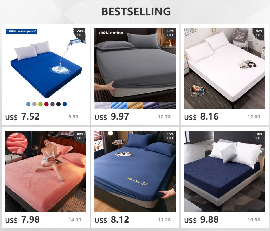 Waterproof Mattress Cover with Zipper for All Bed Sizes - Smarsty
