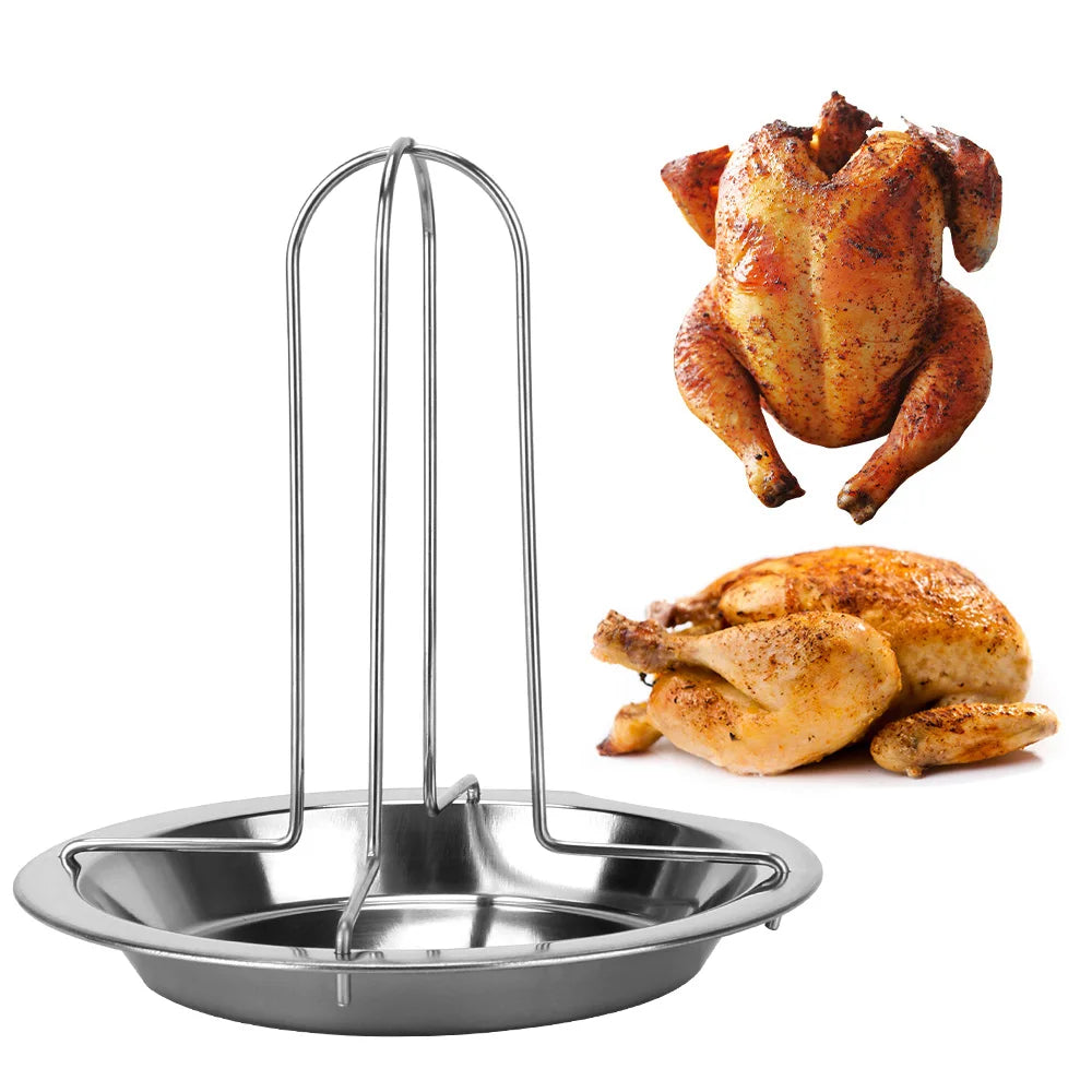 Stainless Steel Chicken Roaster Rack for Easy BBQ Grilling - Smarsty