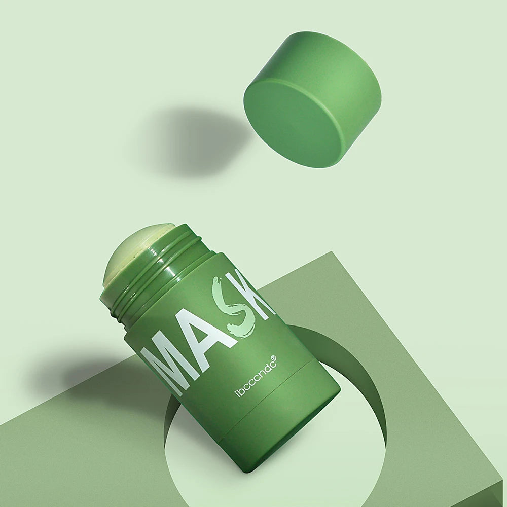 Face Clean Mask Green Tea Cleansing Stick Mask Shrink pores Deep Blackhead Remover facial Cleansing Moisturizing Mask 40g - Smarsty