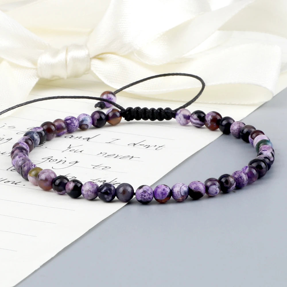 Adjustable Lava Stone Beaded Bracelet for Chakra Healing - Smarsty
