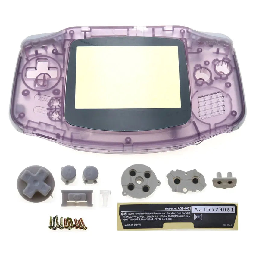 GBA Console Plastic Shell Case With Button Kit - Smarsty