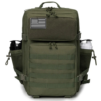 45L Tactical Backpack survival Bag Hunting MOLLE Backpack GYM For Men EDC Outdoor Hiking Rucksack Witch Bottle Holder - Smarsty