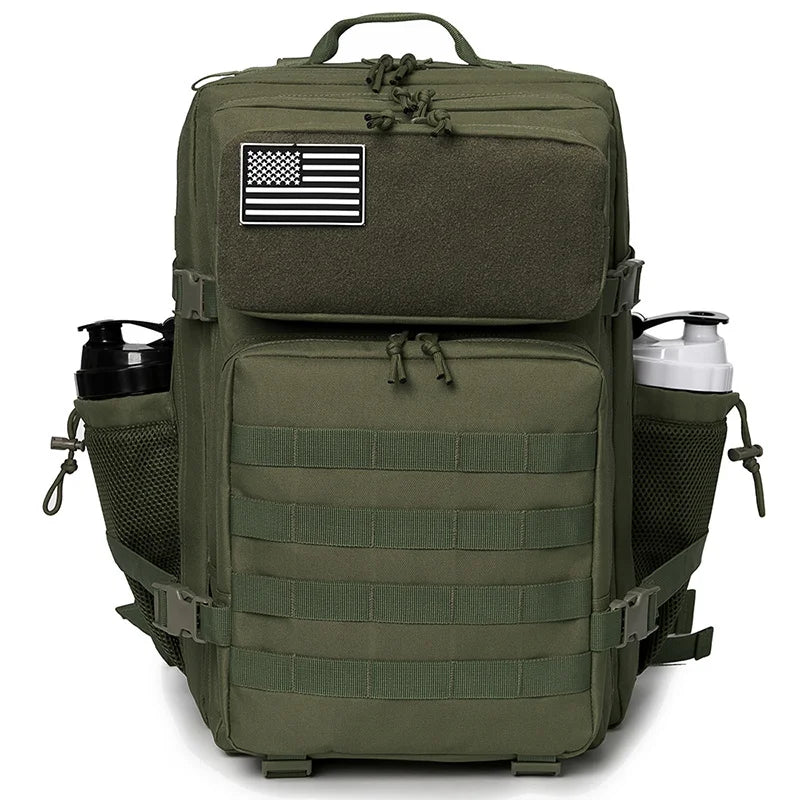 45L Tactical Backpack survival Bag Hunting MOLLE Backpack GYM For Men EDC Outdoor Hiking Rucksack Witch Bottle Holder - Smarsty