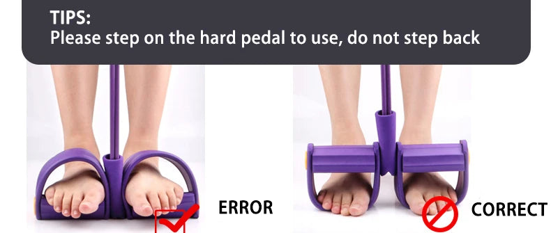 Multifunction Tension Rope 6-Tube Elastic Yoga Pedal Puller Resistance Band Tension Rope for Leg Stretching Slimming Training