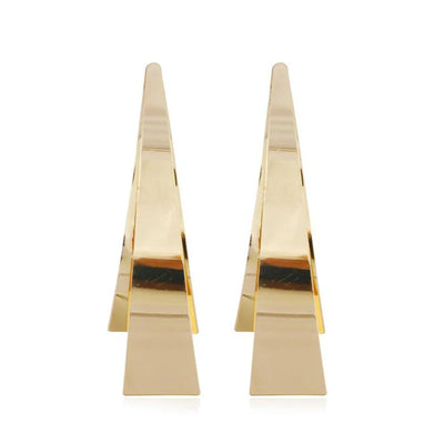 Gold Metal Drop Earrings with Irregular Heart Design for Women - Smarsty