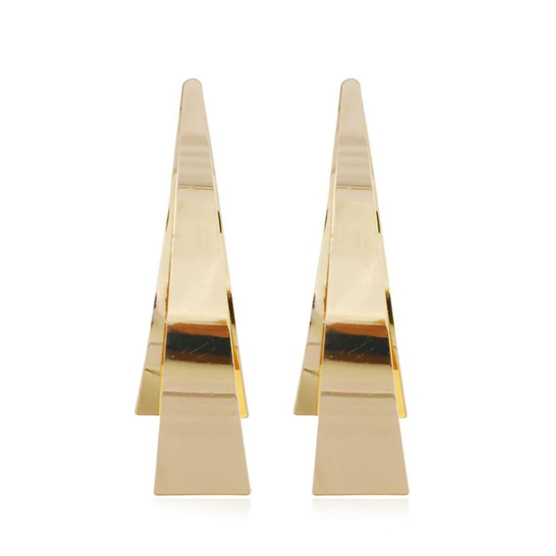 Gold Metal Drop Earrings with Irregular Heart Design for Women - Smarsty