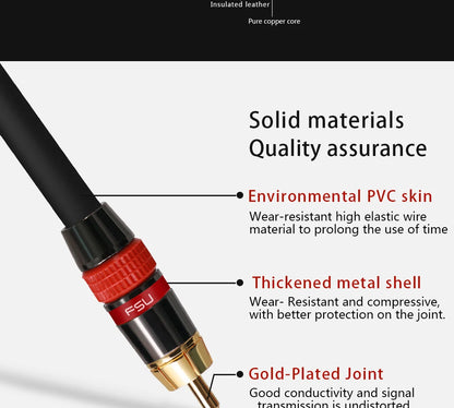 Coaxial Digital Audio RCA Cable for Superior Sound Quality - Smarsty