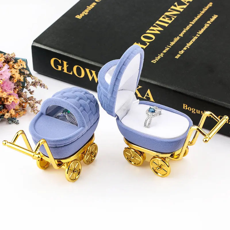 Lovely Velvet Jewelry Box for Rings and Earrings Display - Smarsty
