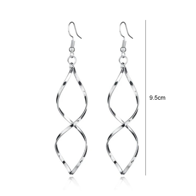 Gold Metal Drop Earrings with Irregular Heart Design for Women - Smarsty