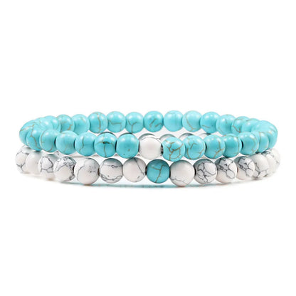 Couples Distance Lava Stone Yoga Bracelets Set - Smarsty