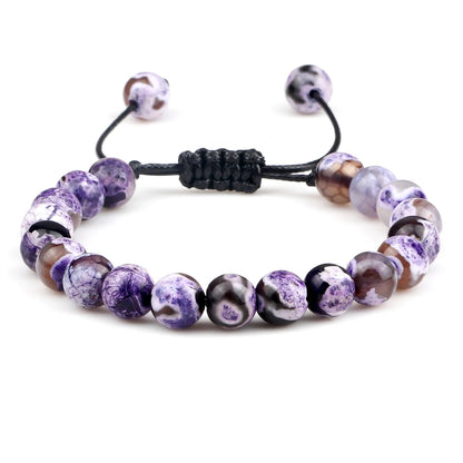 Adjustable 8mm Tiger Eye Beads Bracelet for Yoga Healing - Smarsty