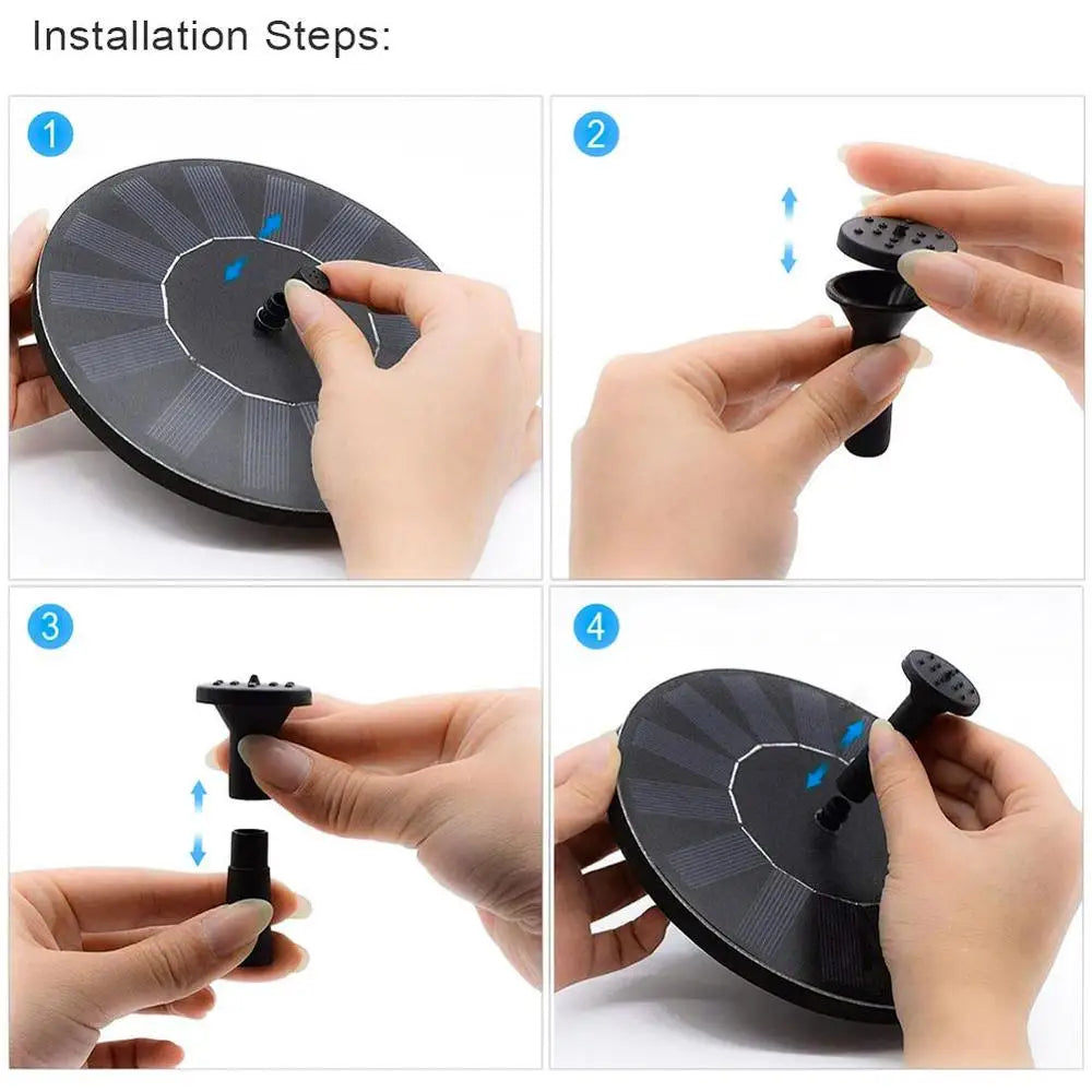 Solar Powered Floating Fountain for Garden and Patio - Smarsty