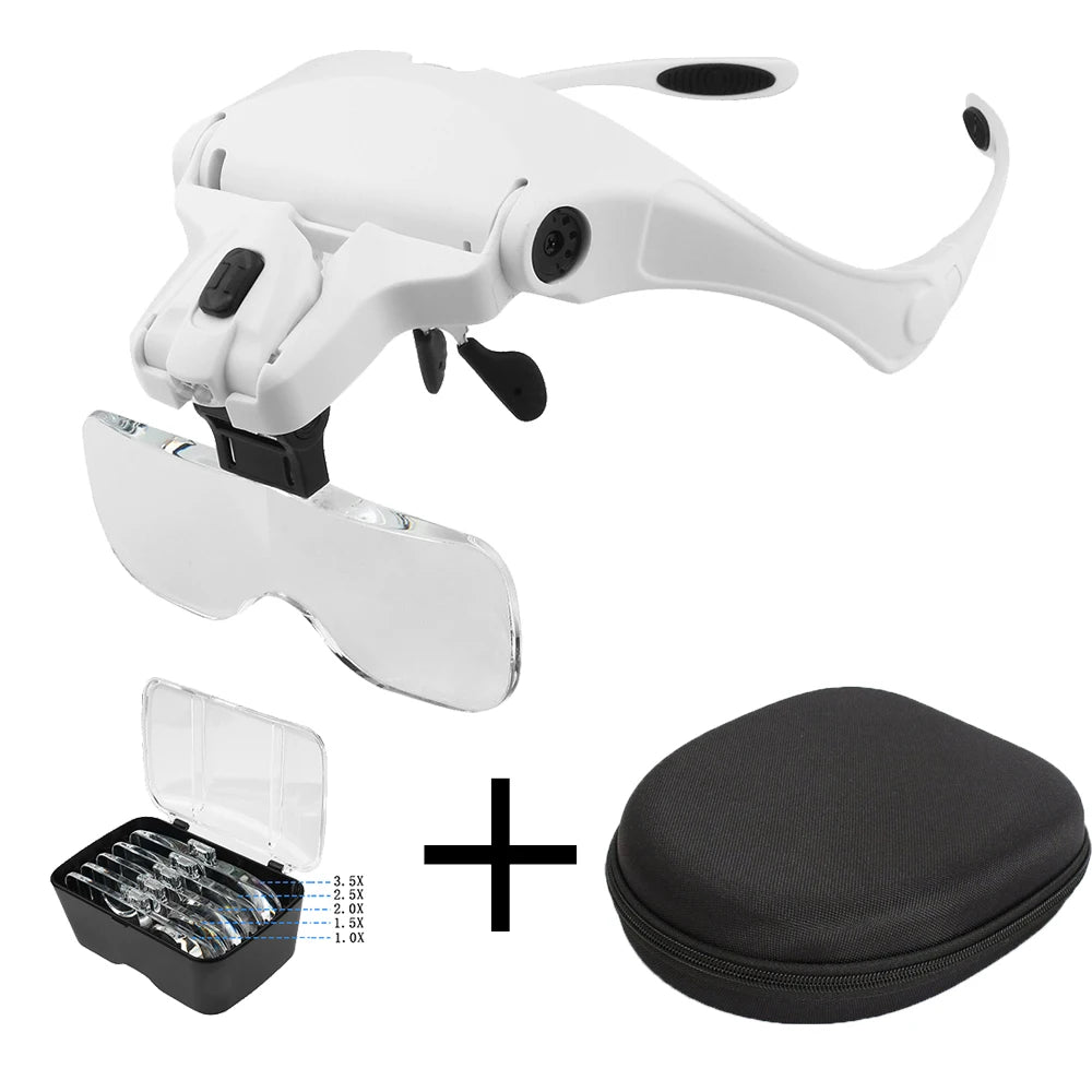 Illuminated Magnifying Glasses with Adjustable LED Lights - Smarsty