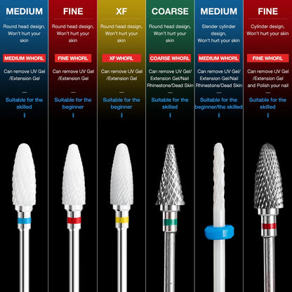 Electric Manicure Drill Bit with Ceramic Burr - Smarsty