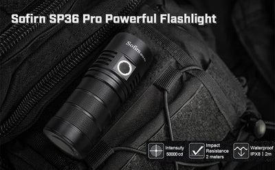 Sofirn SP36 Pro 8000lm Powerful LED Flashlight  4*SST40 USB C Rechargeable 18650 Torch - Smarsty