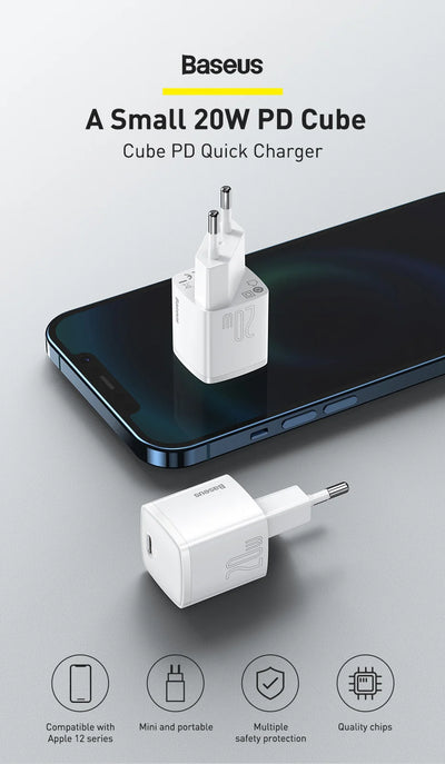 20W USB Type C Charger PD Fast Charge Portable Compact - Smarsty