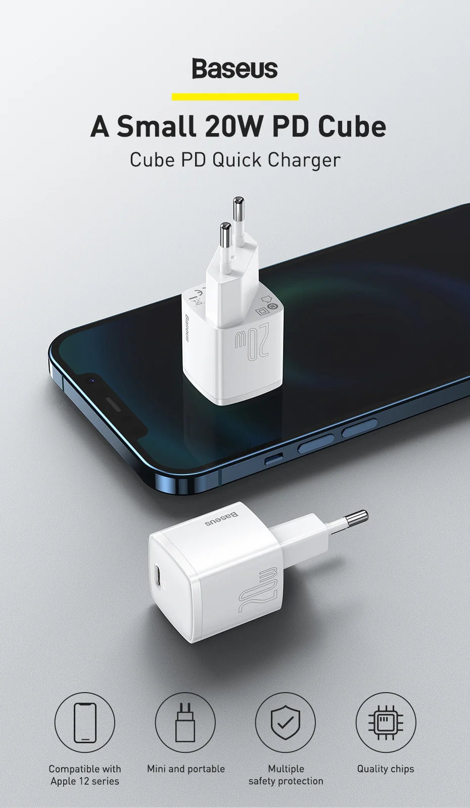 20W USB Type C Charger PD Fast Charge Portable Compact - Smarsty