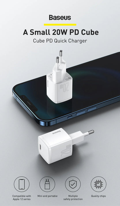 20W USB C PD Charger Portable Fast Charging Travel Companion - Smarsty