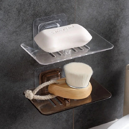 No Drilling Wall Mounted Soap Rack with Double Layer Design - Smarsty