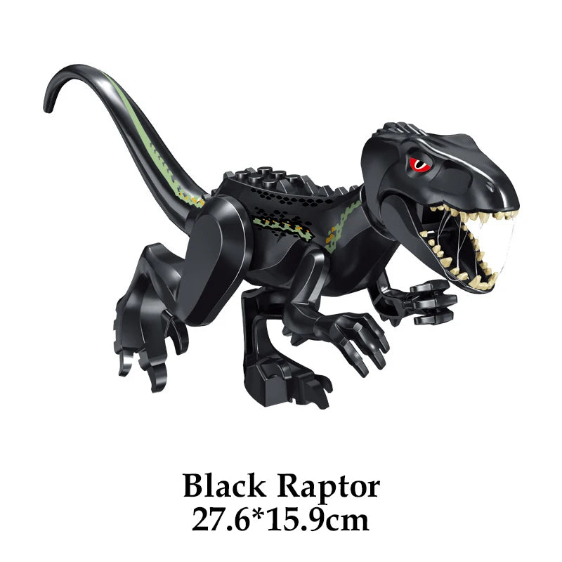 Jurassic Dinosaur World Brutal Raptor T-Rex Triceratops Indominus Rex Model Building Blocks Dino Velociraptor Figure Bricks Toys