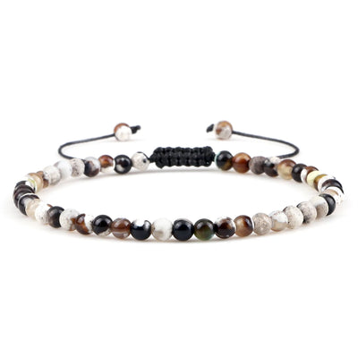 Adjustable Lava Stone Beaded Bracelet for Chakra Healing - Smarsty