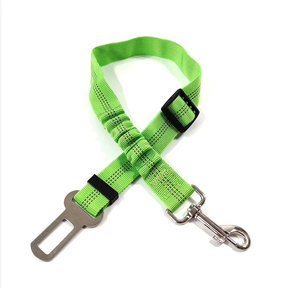 Adjustable Dog Car Seat Belt Harness with Reflective Cushioning - Smarsty