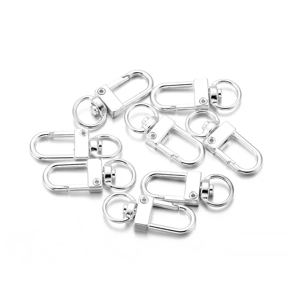 Rotating Lobster Clasps Gold Rhodium Secure 10pcs Pack - Smarsty