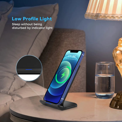 30W Qi Wireless Charger Stand Fast Charging Dock For Phones - Smarsty