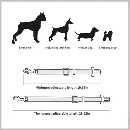 Adjustable Dog Car Seat Belt for Safety and Comfort - Smarsty