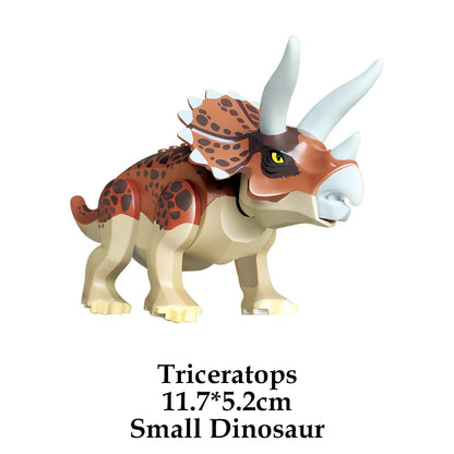Jurassic Dinosaur World Brutal Raptor T-Rex Triceratops Indominus Rex Model Building Blocks Dino Velociraptor Figure Bricks Toys