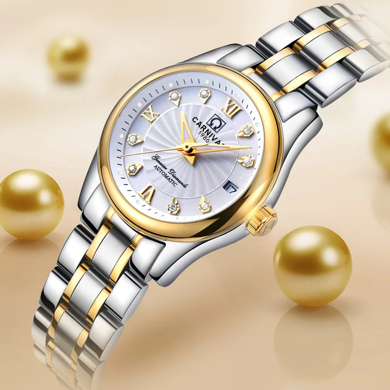 Carnival Luxury Women's Mechanical Watch with Sapphire Crystal - Smarsty