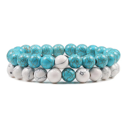 Couples Distance Lava Stone Yoga Bracelets Set - Smarsty