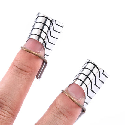 10 Pcs Reusable Aluminum Nail Extension Forms for Manicure - Smarsty