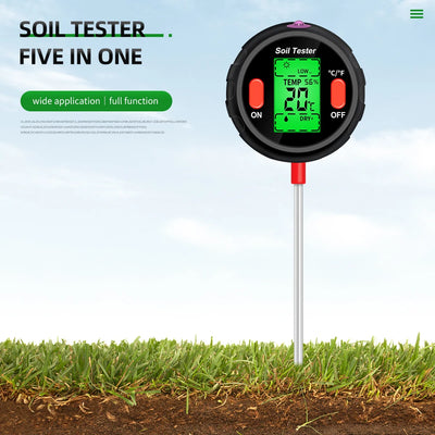 5 in 1 Soil Tester for Accurate Plant Care - Smarsty